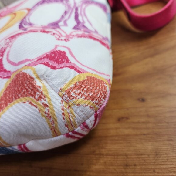 Euc Rare Coach Scribble Multi-Color Crossbody Bag Purse - Picture 6 of 13